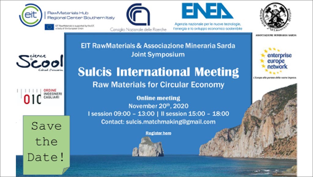 Sulcis International Meeting: Raw Materials for Circular Economy