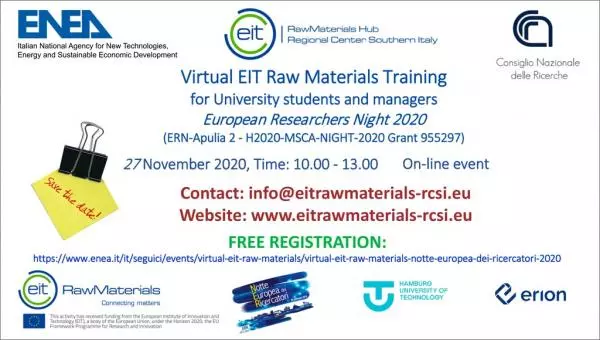 Virtual EIT Raw Materials Training for University students and managers