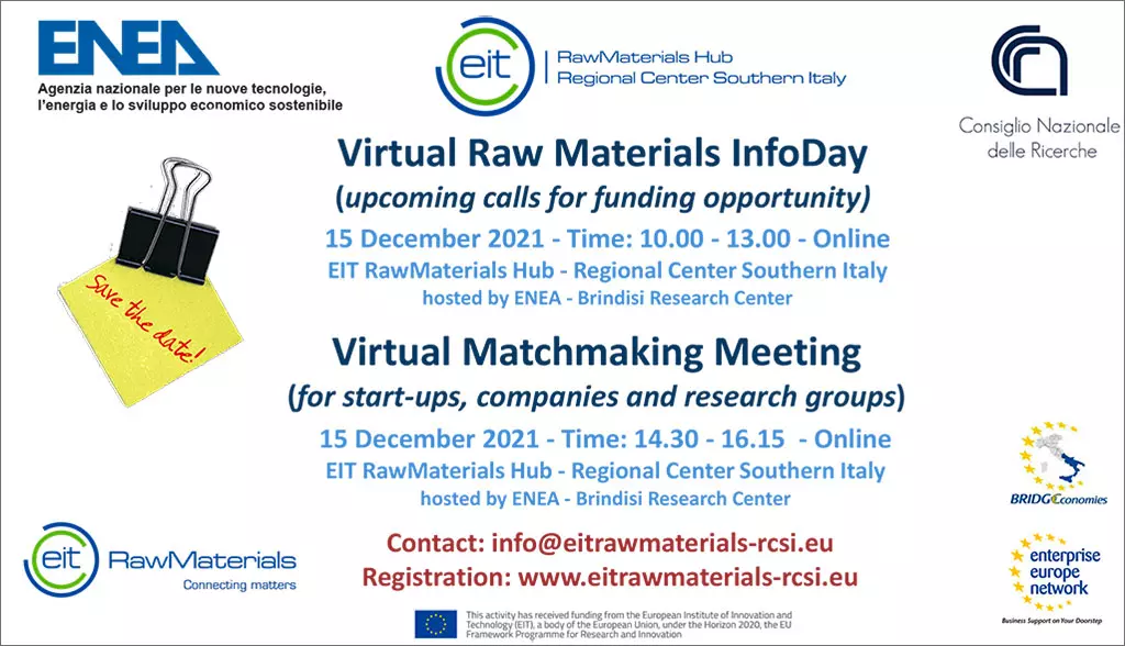 Virtual Raw Material InfoDay &amp; Matchmaking